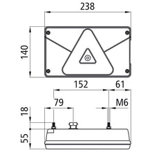 12 V, 5-pin bayonet, w. triangle, w. NSL