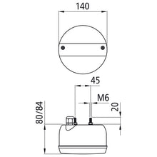 3-chamber light LED, 12/24 V, 140 Ø, PG, OEM