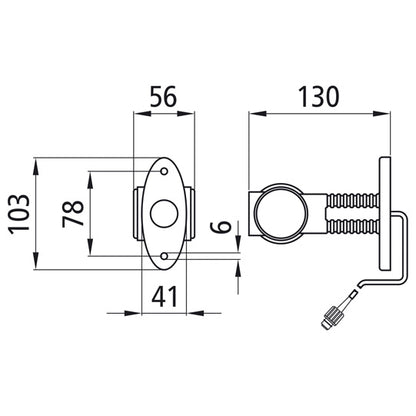 Superpoint III LED, 24 V, li/re, 1.75m, 2-pin