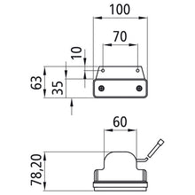Flatpoint I LED, 12 V, SML, straight holder, 0.25 m, DC