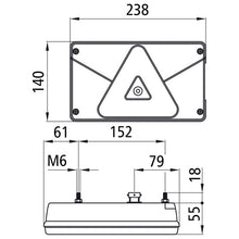 Multipoint V LED, 12 V, right, 8-pin bayonet, w. NSL, w. RFS