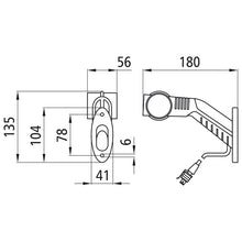 Superpoint III LED, 24 V, li, rt/ws/ge, 0.50 m, 2-pin Superseal