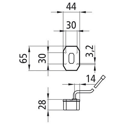 Flexipoint I LED, 9-33 V, position light white, 0.50 m, DC