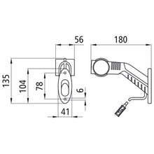 Superpoint III LED, 24 V, left, bw/ws/ge, 1.25 m, P&amp;R, OEM