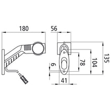 Superpoint III LED, 24 V, right, bw/ws/ge, 1.25 m, P&amp;R