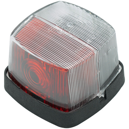 Squarepoint, 12 V, red/white, without bulb, w. grommet