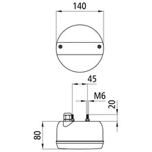 3-chamber light LED, 24 V, round, single function, PG11, OEM