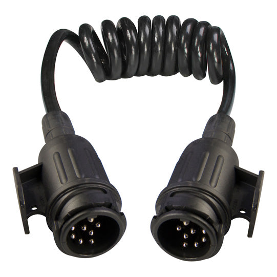 Spiral connecting cable, 13-pin, 12 V, ISO 11446