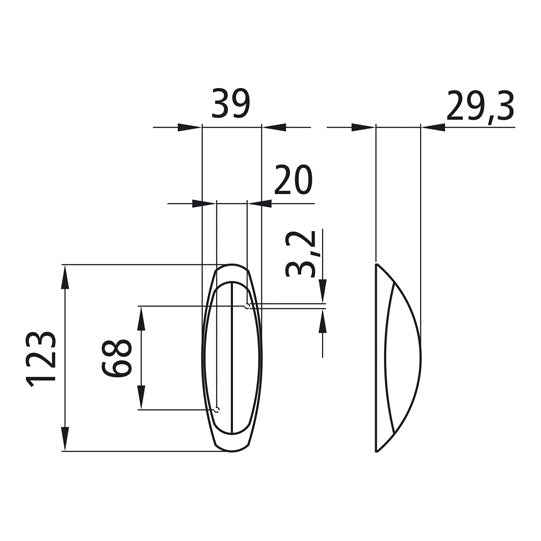 Flexipoint II, 12 V, left/right, rt/ws, with grommet connection