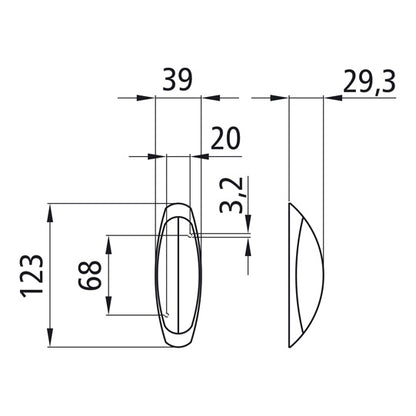 Flexipoint II, 12 V, left/right, rt/ws, with grommet connection