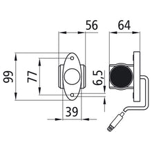Superpoint III LED, 24 V, li/re, 0.5 m, 3-pin