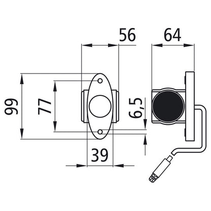 Superpoint III LED, 24 V, li/re, 0.5 m, 3-pin