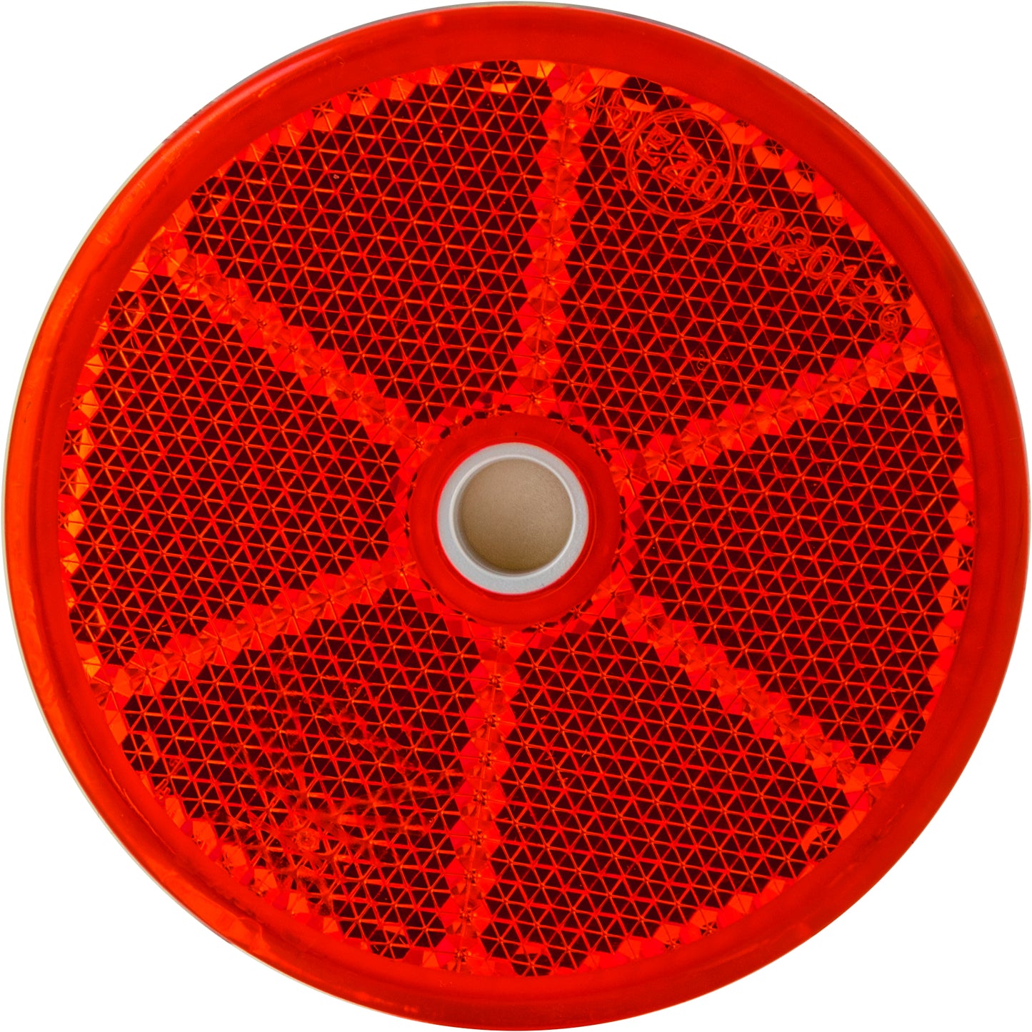Reflector, round, Ø 60 mm, red, self-closing, w/ 6 mm mnt hole