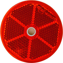 Reflector, round, Ø 60 mm, red, self-closing, w/ 6 mm mnt hole