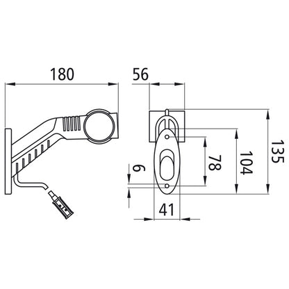 Superpoint III LED, 24 V, right, rt/ws/ge, 1.25 m, P&amp;R, OEM