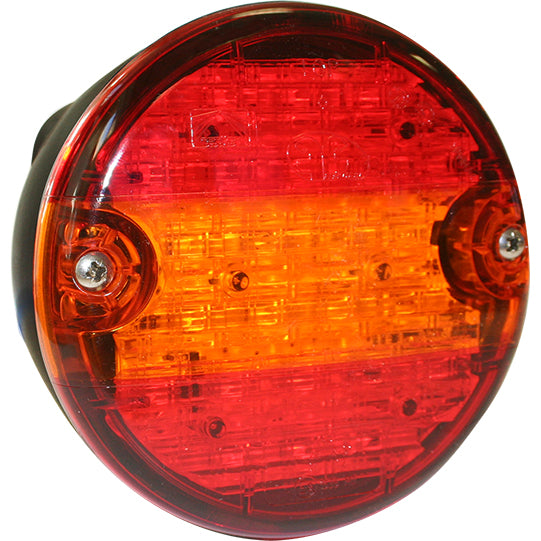 Three-chamber light LED, 24 V, 140 mm Ø, PG, double function