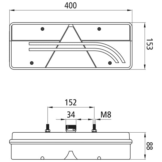 Europoint III LED, 24 V, left, 7-pin ASS, with triangle