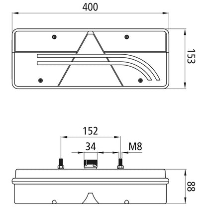 Europoint III LED, 24 V, left, 7-pin ASS, with triangle