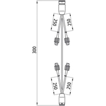 Intermediate adapter main cable 17-pin LP20/LP30 + 4x2-pin