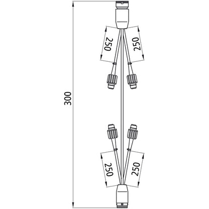 Intermediate adapter main cable 17-pin LP20/LP30 + 4x2-pin