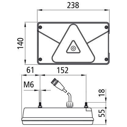 Multipoint V LED, 24 V, R, cable 0.90 m, 7-pin ASS