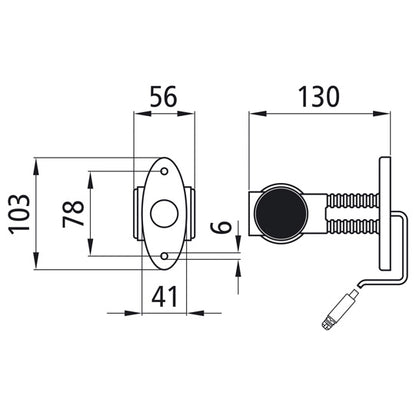 Superpoint III LED, 24 V, L/R, 0.50 m, 3-pin