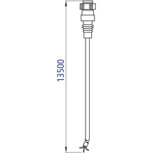 Connection cable, 12 V, 13.5 m, 8-pin bayonet + open end