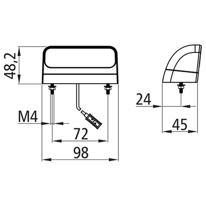 Regpoint II LED, 12/24 V, KZL, 2.0 m, P&amp;R, OEM