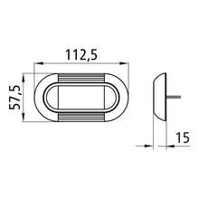 Inpoint III LED, 12/24 V, short, 0.3 m, w/o switch