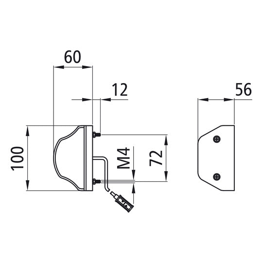 Regpoint, 12 V, KZL, 0.5 m, P&amp;R