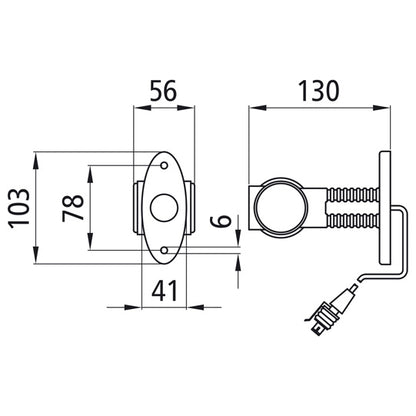 Superpoint III LED, 24V, li/re, 2, 0m, 2-pin supers.