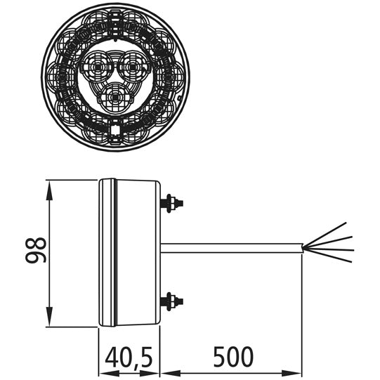 Braspoint 98 LED, 12/24 V, 3-function, openend, 0.5m