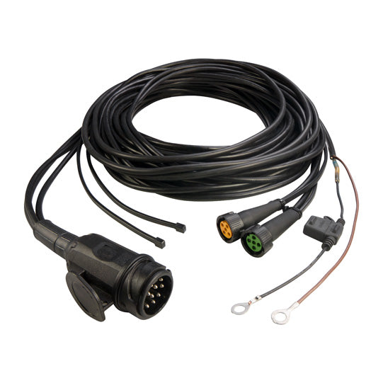 Supply cable, 13-pin plug, 2x5-pin bay. 8000 mm, 2 x DC