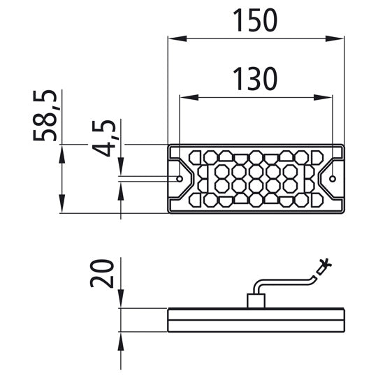 MiniLED II, 2-function LED light, open end, 5.00 m, OEM