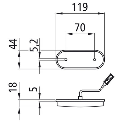 Unipoint LED, 24 V, SML, 0.50 m, P&amp;R, overmolded, w. cover
