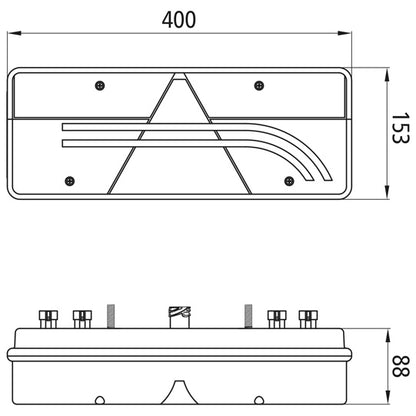 Europoint III LED, 24 V, left, 7-pin AMP + 4x2-pin Superseal