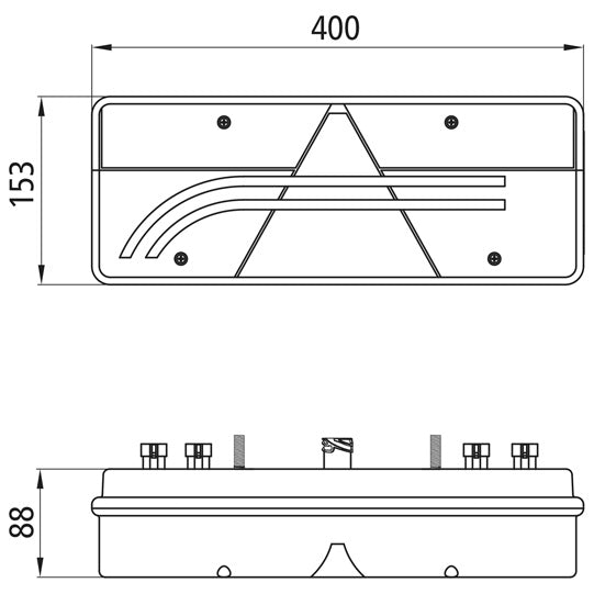 Europoint III LED, 24 V, right, 7-pin AMP + 4x2-pin Superseal