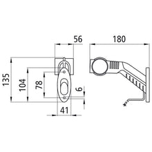 Superpoint III LED, 24 V, left, rt/ws/ge, 4.00 m, open end