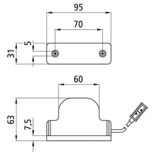 Sidepoint, 24 V, SML, 0.50 m, P&amp;R, recessed version