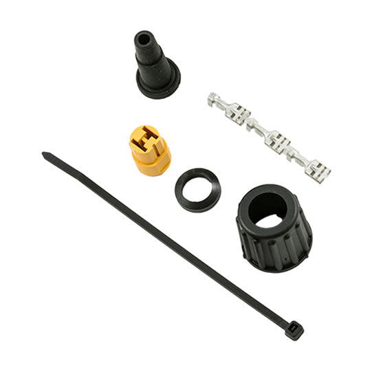 Connector set 2-pin ASS, socket, yellow, PU 10 pieces, OEM