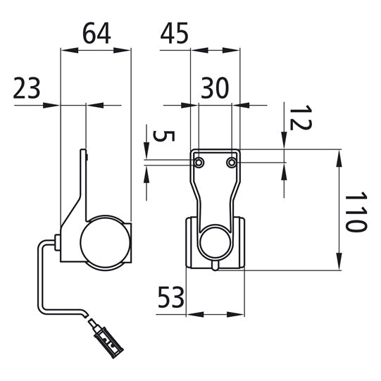 Superpoint III LED, 24 V, R, rt/ws/ge, 1.50 m, P&R