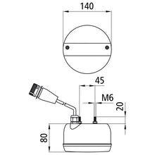 Three-chamber light, LED, 12/24 V, 0.5 m, 7-pin ASS