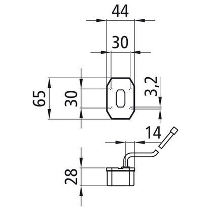 Flexipoint I LED, 12 V, position light white, 1.00 m, DC