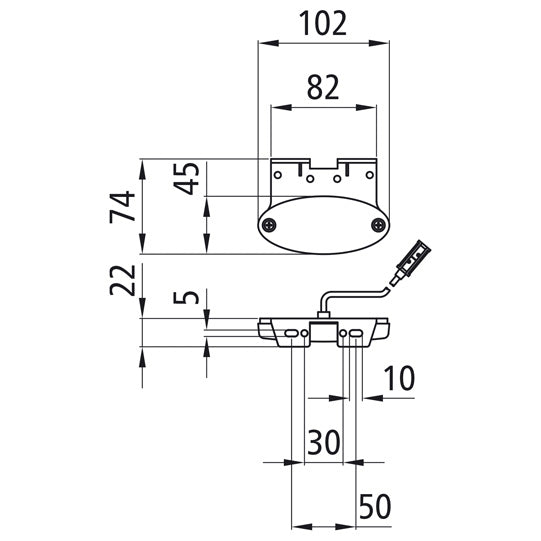Flatpoint II LED, 24 V, SML, 0.50 m, P&amp;R, 90° angle (Z)