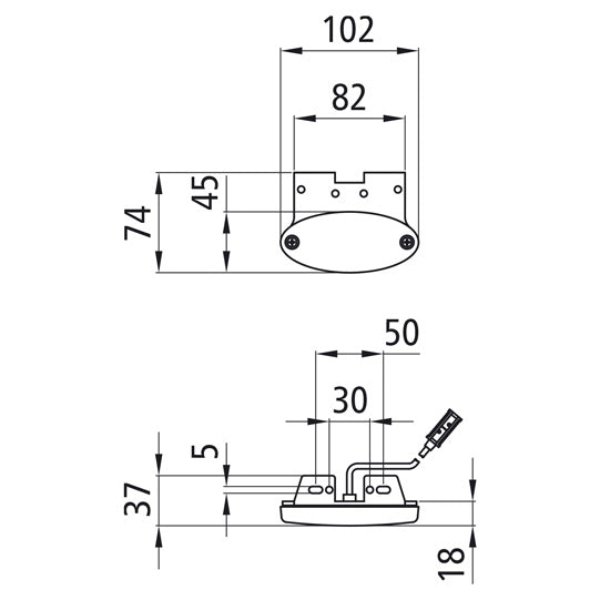 Flatpoint II LED, 24 V, SML, 0.50 m, P&amp;R, 90° angle (C)