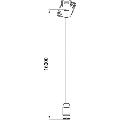 Supply cable, 15-pin socket, 17-pin ASS LP 30, 16000 mm