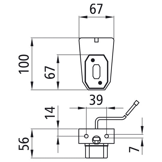 Flexipoint I, 12 V, white, left/right, 1.00 m, DC, holder, OEM