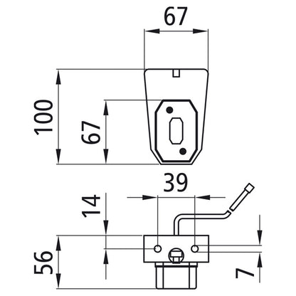 Flexipoint I, 12 V, white, left/right, 1.00 m, DC, holder, OEM