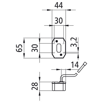 Flexipoint I, 12 V, position light, red, 0.50 m, DC