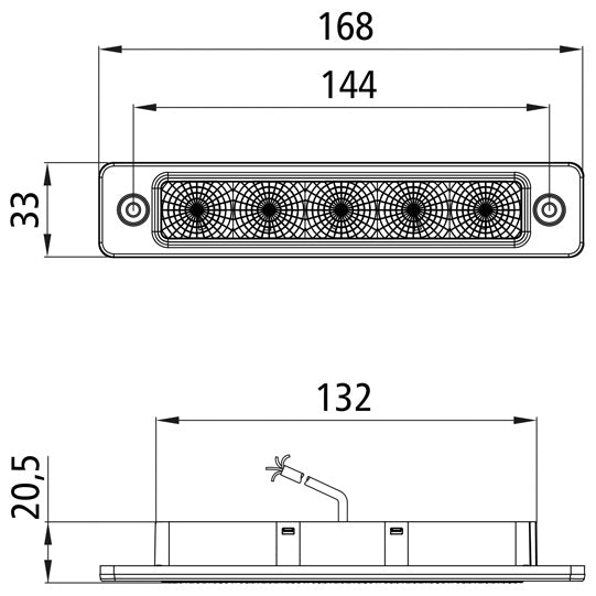 Posipoint IV LED, 12/24 V, 0.1 m, open end